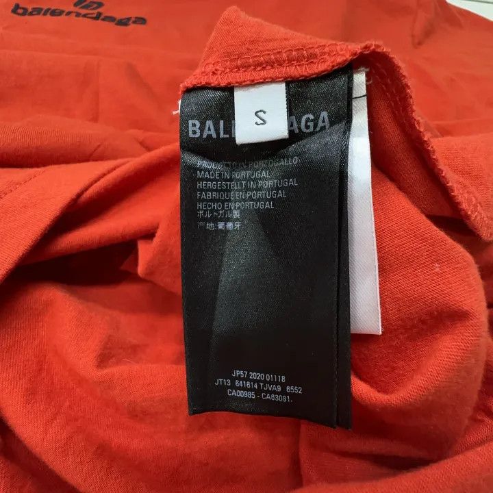 Balenciaga Balenciaga Red Short Sleeve T-Shirt Size US S / EU 44-46 / 1 - 4 Thumbnail
