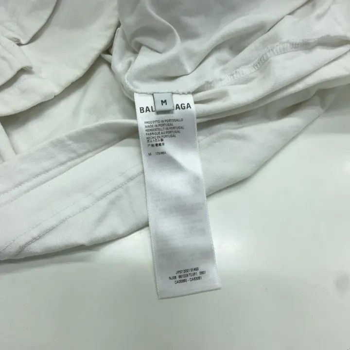 Balenciaga Balenciaga White Oversized Hoodie with Print Size US M / EU 48-50 / 2 - 5 Thumbnail
