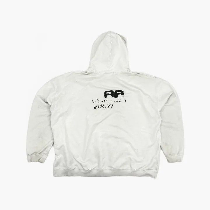 Balenciaga Balenciaga White Graphic Hoodie for Men Size US XL / EU 56 / 4 - 3 Thumbnail