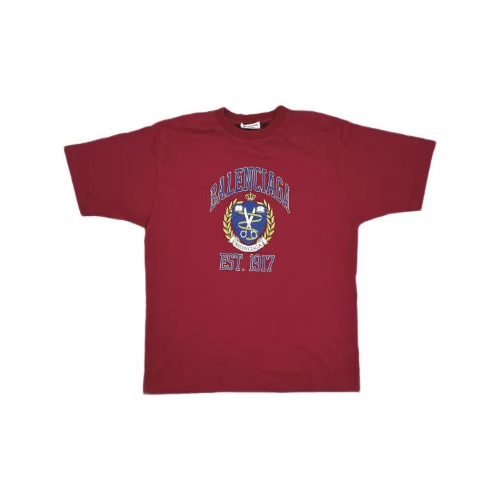 Balenciaga Balenciaga Logo Print Loose Red T-Shirt Size US S / EU 44-46 / 1 - 2 Thumbnail