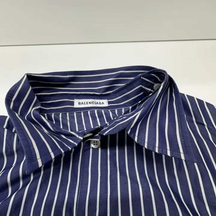 Balenciaga Balenciaga Stylish Striped Button-Up Shirt Size US S / EU 44-46 / 1 - 7 Thumbnail