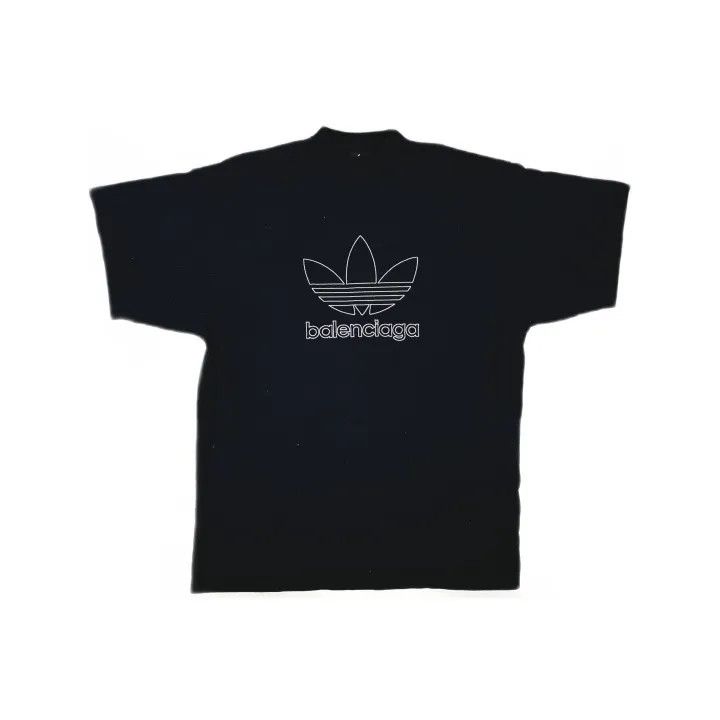 Balenciaga Balenciaga x adidas Logo Embroidered T-Shirt Size US L / EU 52-54 / 3 - 2 Thumbnail