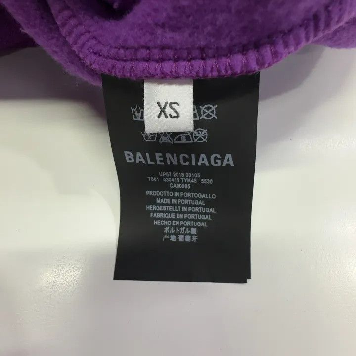 Balenciaga Balenciaga Stylish Casual Purple Hoodie Size US XS / EU 42 / 0 - 5 Thumbnail