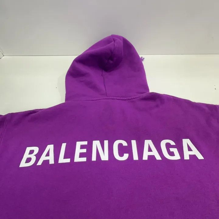 Balenciaga Balenciaga Stylish Casual Purple Hoodie Size US XS / EU 42 / 0 - 8 Thumbnail