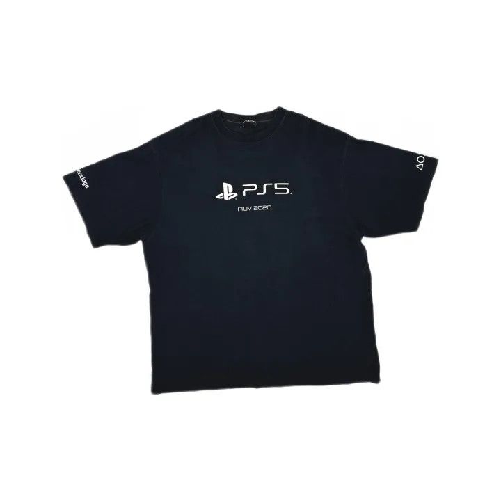 Balenciaga Balenciaga x PlayStation Black Graphic T-Shirt Size US M / EU 48-50 / 2 - 2 Thumbnail