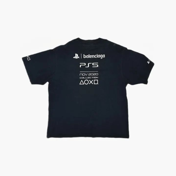 Balenciaga Balenciaga x PlayStation Black Graphic T-Shirt Size US M / EU 48-50 / 2 - 3 Thumbnail