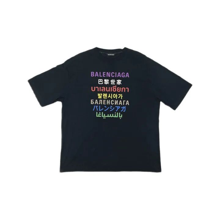 Balenciaga Balenciaga Multilingual Print Short Sleeve T-shirt Size US XL / EU 56 / 4 - 2 Thumbnail