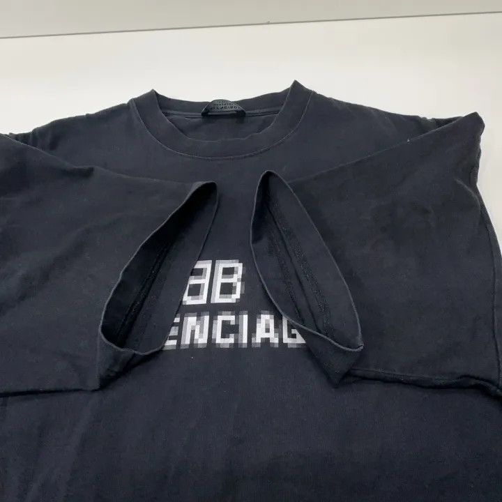 Balenciaga Balenciaga Black Mosaic Logo Short Sleeve T-Shirt Size US S / EU 44-46 / 1 - 7 Thumbnail