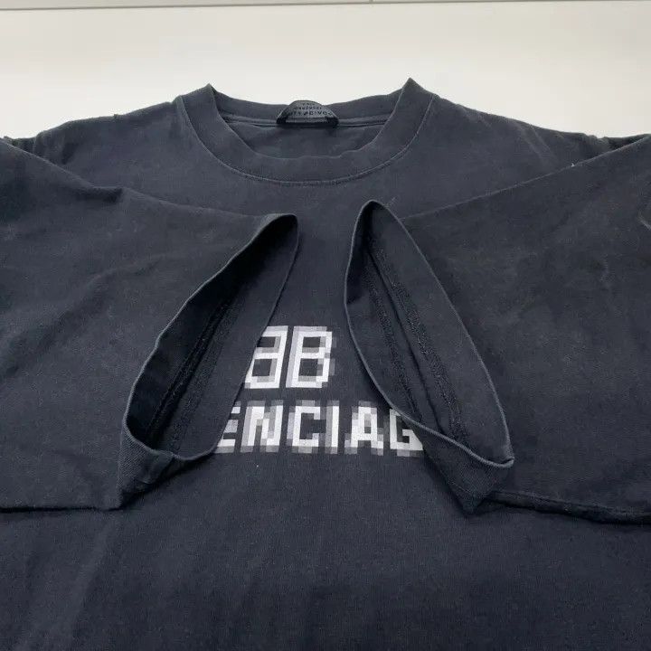 Balenciaga Balenciaga Black Mosaic Logo Short Sleeve T-Shirt Size US S / EU 44-46 / 1 - 12 Thumbnail