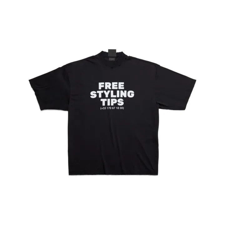 Balenciaga Balenciaga SS23 Black Graphic Short Sleeve T-Shirt Size US M / EU 48-50 / 2 - 2 Thumbnail