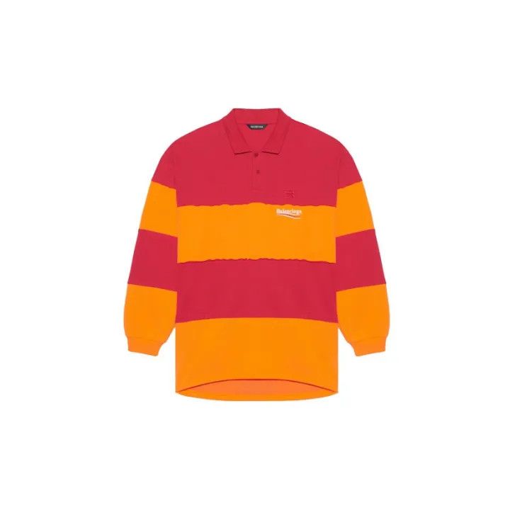 Balenciaga Balenciaga SS21 Patchwork Long Sleeve Polo Shirt Size US XS / EU 42 / 0 - 2 Thumbnail