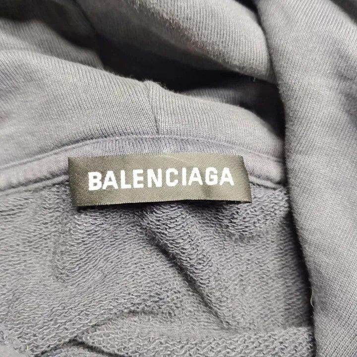 Balenciaga Balenciaga Logo Pullover Hoodie in Navy Blue Size US L / EU 52-54 / 3 - 4 Thumbnail