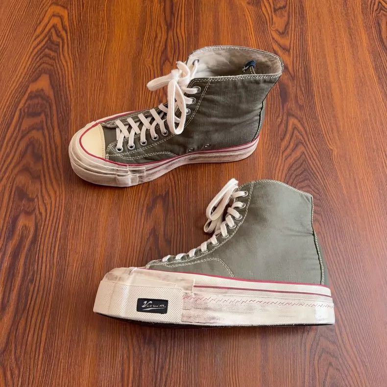 Visvim visvim skagway hi canvas shoes in olive-dmc Size US 9.5 / EU 42-43 - 4 Thumbnail