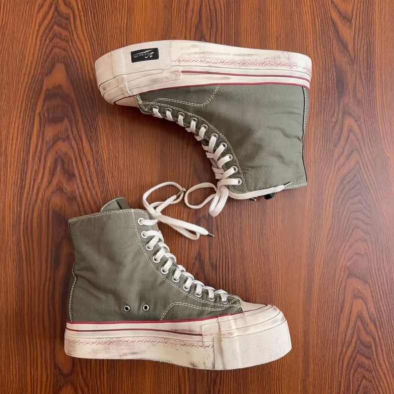 Visvim visvim skagway hi canvas shoes in olive-dmc Size US 9.5 / EU 42-43 - 2 Thumbnail