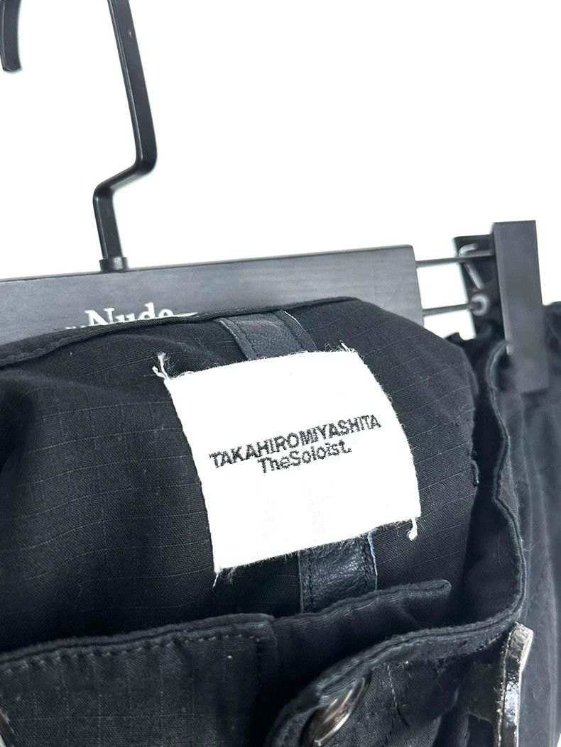 Takahiromiyashita The Soloist. black wide-leg cargo pants with pockets-dmc Size US 31 - 7 Thumbnail