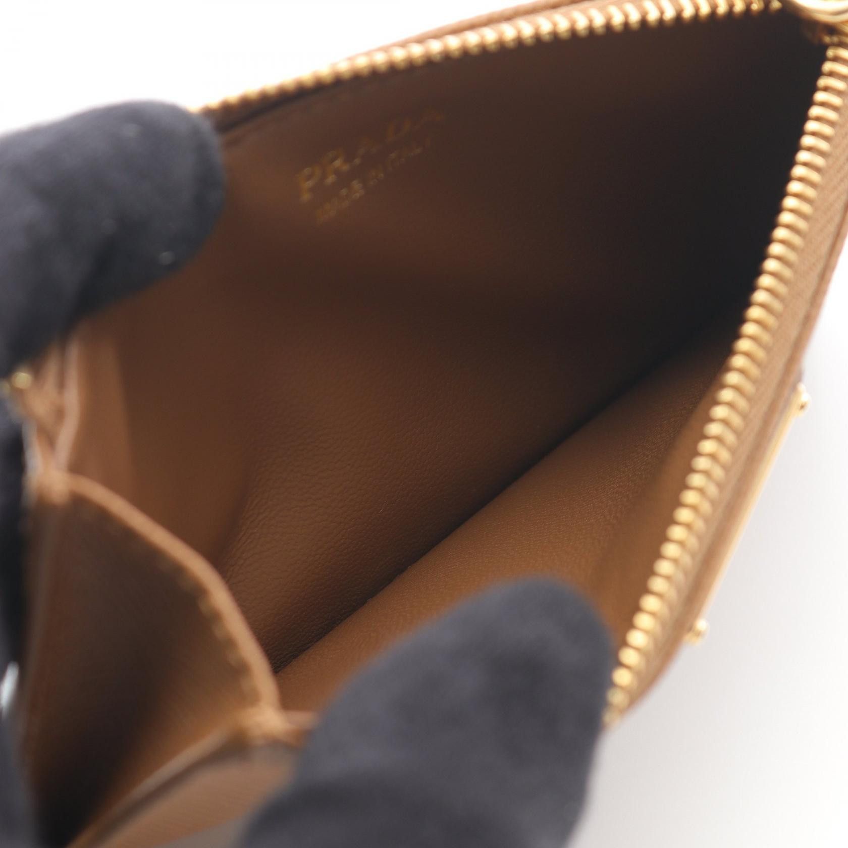 Prada Prada Prada SAFFIANO TRIANG Saffiano Leather Card Case Leather Card Case 1MC086QHHF03BH Size ONE SIZE - 3 Thumbnail