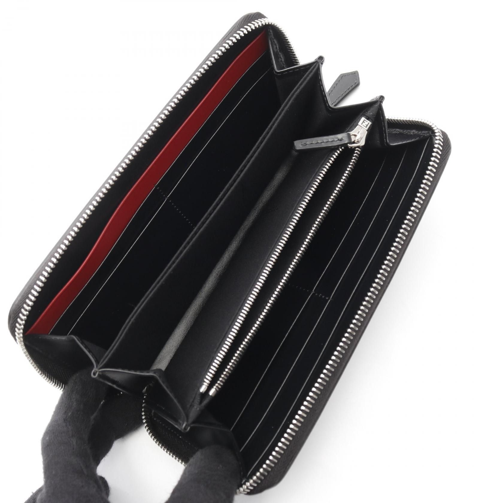 Fendi Fendi Fendi Shadow Zucca Leather Long Wallet Leather Long Wallet 7M0210AJF4F19KP Size ONE SIZE - 3 Thumbnail