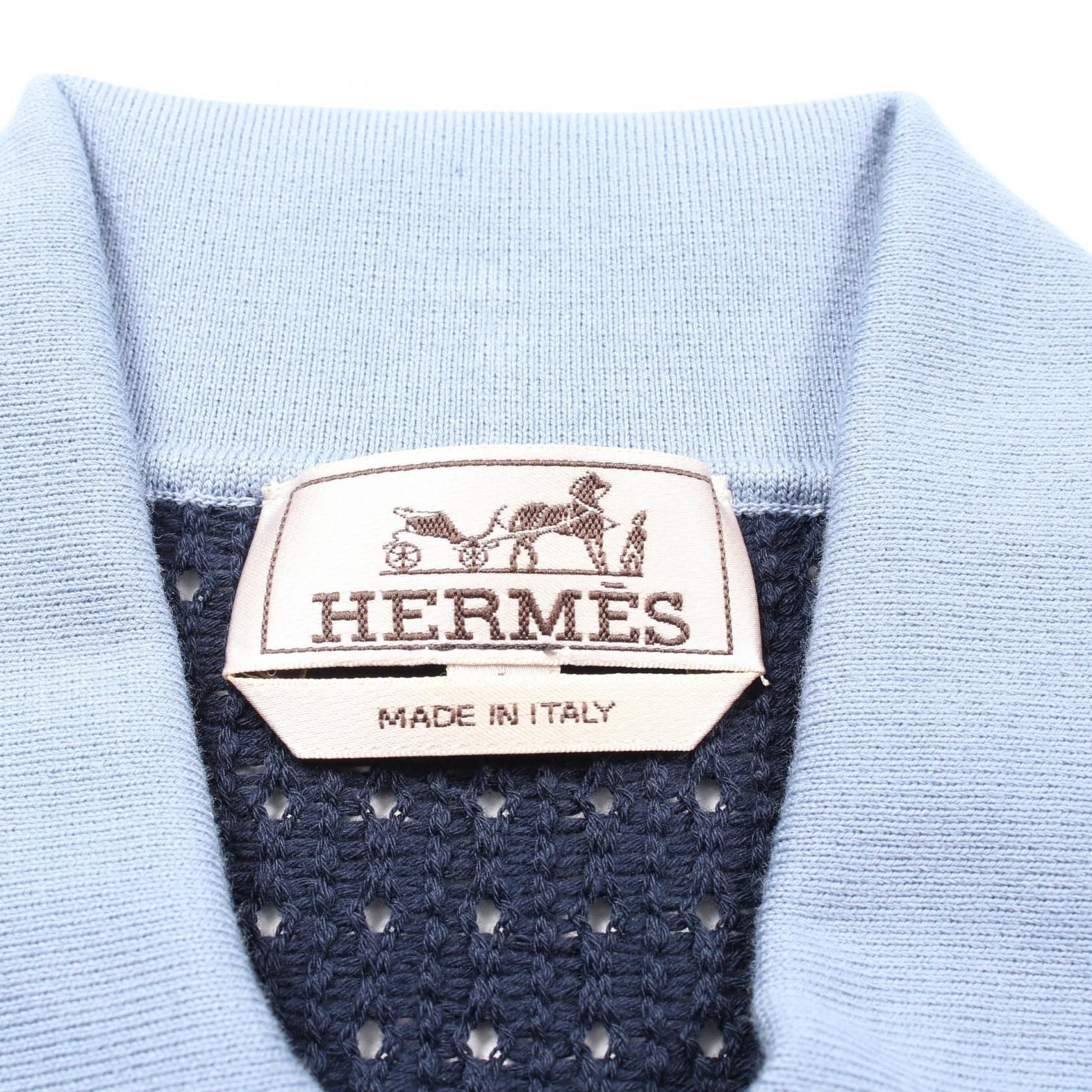 Hermes Hermes Hermes Polo Shirt Cotton Top Cotton Tops Size ONE SIZE - 3 Thumbnail