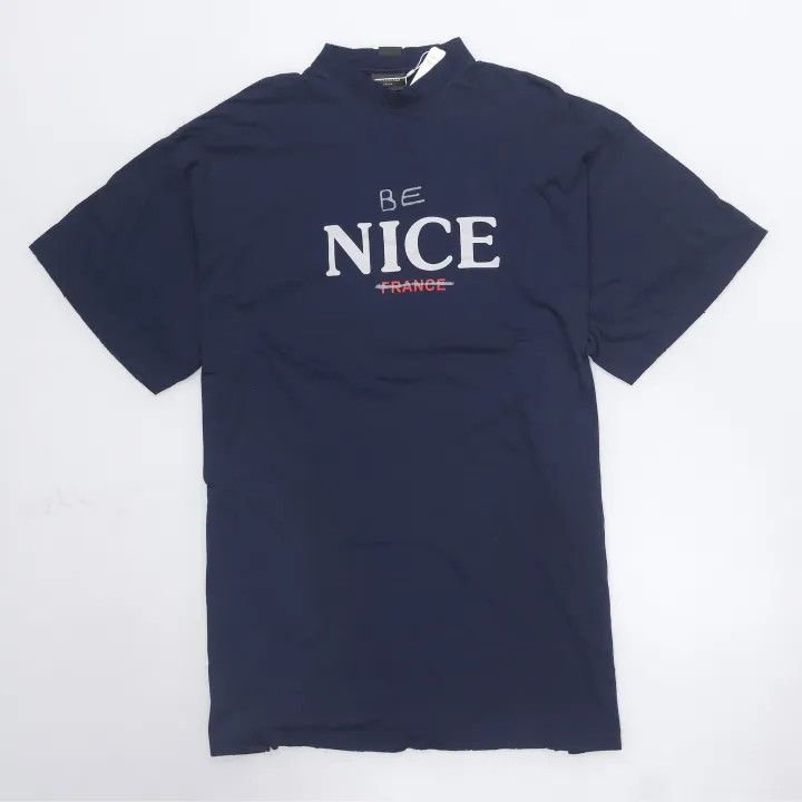 Balenciaga Balenciaga Blue Logo T-Shirt Size US S / EU 44-46 / 1 - 2 Thumbnail