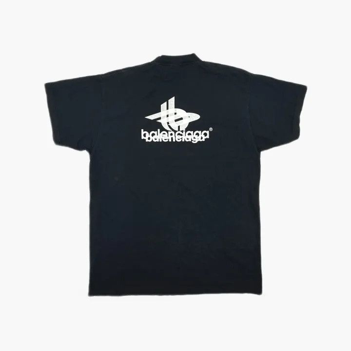Balenciaga Balenciaga Black Logo Print Short Sleeve T-Shirt Size US L / EU 52-54 / 3 - 3 Thumbnail