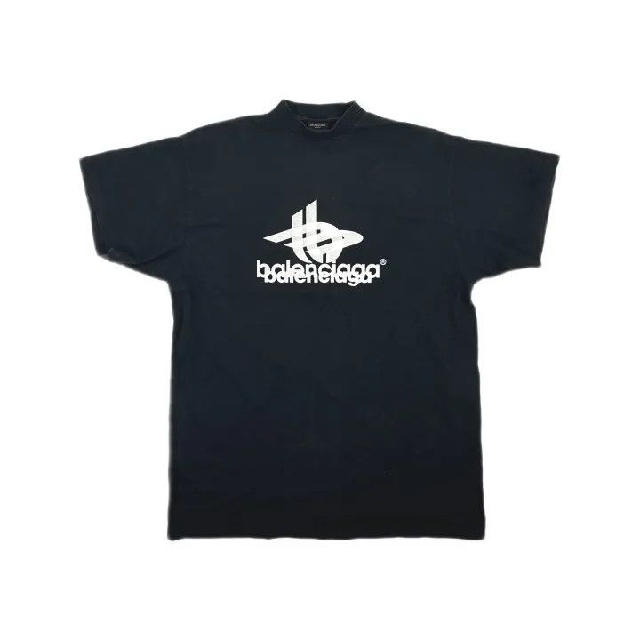 Balenciaga Balenciaga Black Logo Print Short Sleeve T-Shirt Size US L / EU 52-54 / 3 - 2 Thumbnail