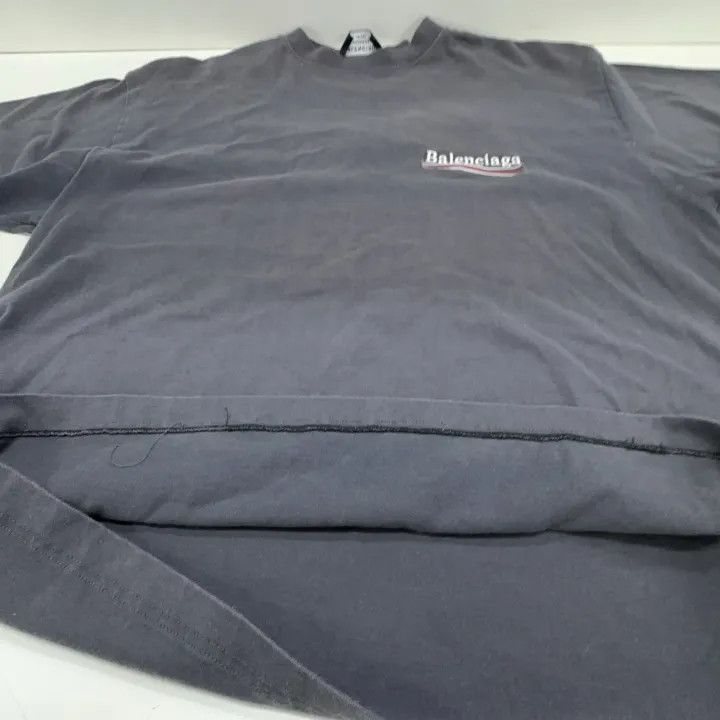Balenciaga Balenciaga Men's Short Sleeve T-Shirt with Embroidery Size US XS / EU 42 / 0 - 8 Thumbnail