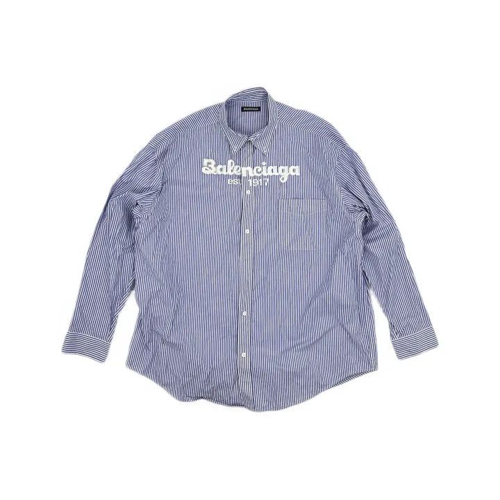 Balenciaga Balenciaga Logo Stripe Long Sleeve Shirt Size US M / EU 48-50 / 2 - 2 Thumbnail