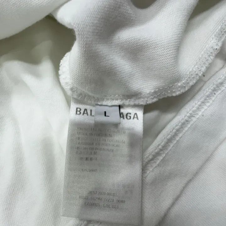 Balenciaga Balenciaga Crew Neck White Short Sleeve T-Shirt Size US L / EU 52-54 / 3 - 4 Thumbnail
