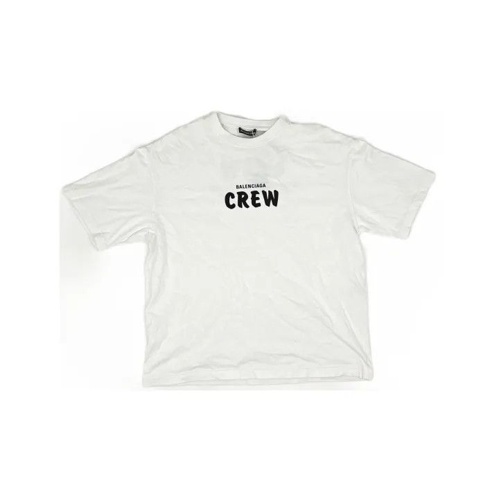Balenciaga Balenciaga Crew Neck White Short Sleeve T-Shirt Size US L / EU 52-54 / 3 - 2 Thumbnail