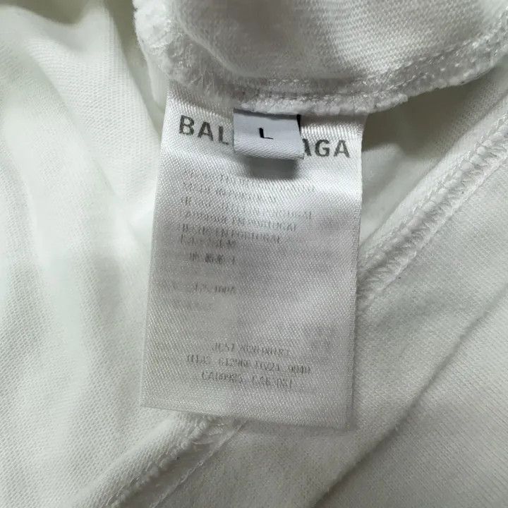 Balenciaga Balenciaga Crew Neck White Short Sleeve T-Shirt Size US L / EU 52-54 / 3 - 5 Thumbnail