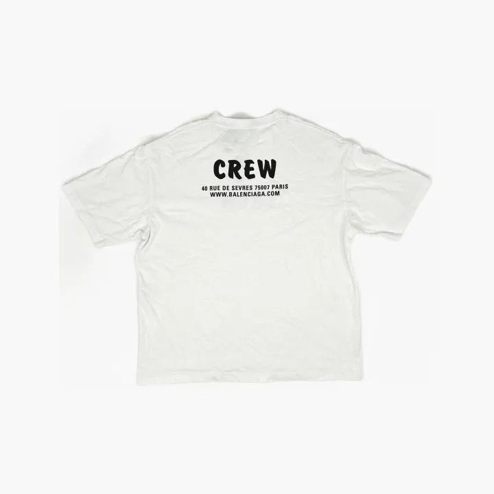 Balenciaga Balenciaga Crew Neck White Short Sleeve T-Shirt Size US L / EU 52-54 / 3 - 3 Thumbnail