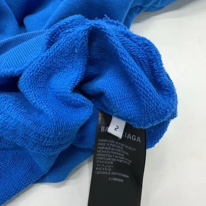 Balenciaga Balenciaga x Adidas Blue Hoodie with Stripes Size US M / EU 48-50 / 2 - 4 Thumbnail