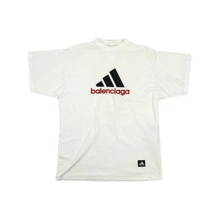 Balenciaga Balenciaga x Adidas Logo Embroidered T-Shirt Size US M / EU 48-50 / 2 - 2 Thumbnail