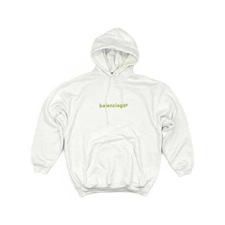 Balenciaga Balenciaga White Medium Fit Hoodie Size US M / EU 48-50 / 2 - 2 Thumbnail