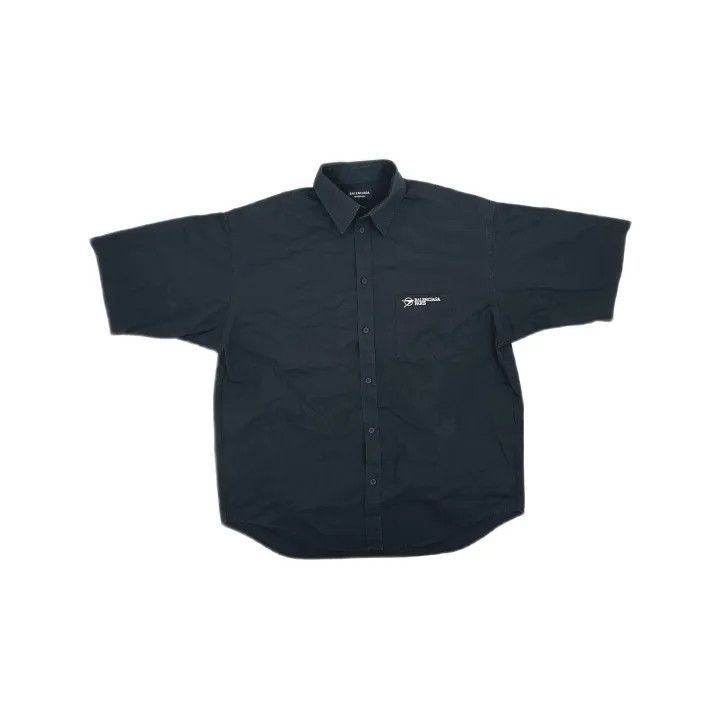 Balenciaga Balenciaga Black Short Sleeve Shirt for Men Size US M / EU 48-50 / 2 - 2 Thumbnail