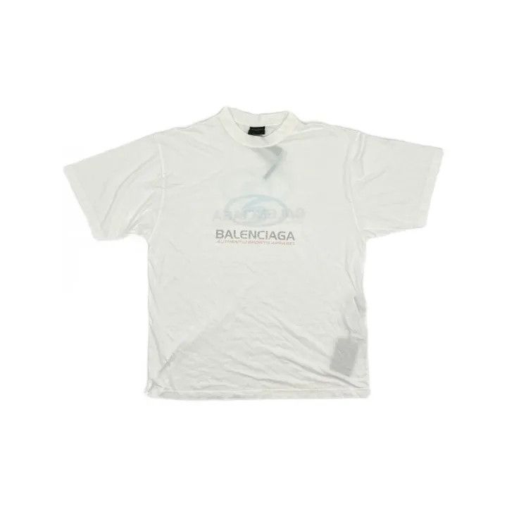 Balenciaga Balenciaga FW23 Distressed Logo T-Shirt Size US S / EU 44-46 / 1 - 2 Thumbnail