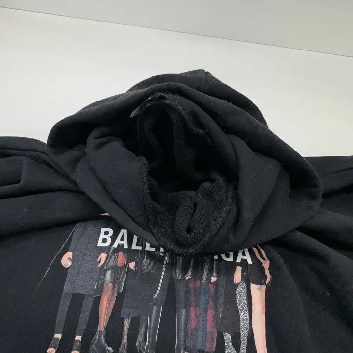 Balenciaga Balenciaga Black Logo Print Casual Hoodie Size US M / EU 48-50 / 2 - 8 Thumbnail