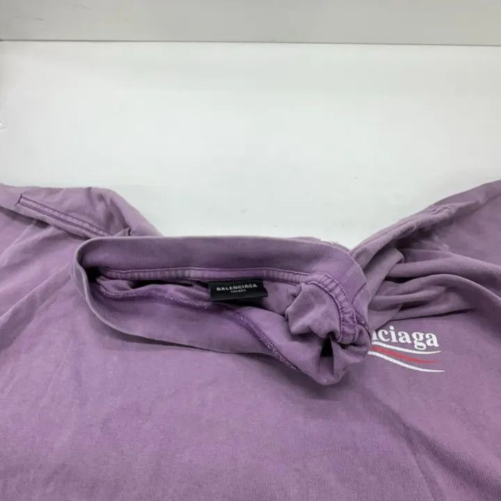 Balenciaga Balenciaga Purple Logo Crew Neck T-Shirt Size US L / EU 52-54 / 3 - 7 Thumbnail