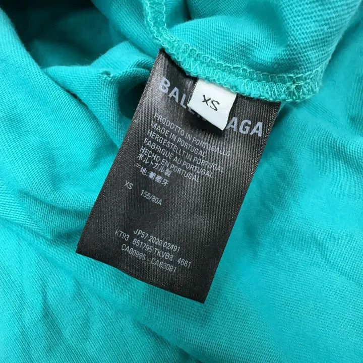 Balenciaga Balenciaga Distressed Graphic T-Shirt in Turquoise Size US XS / EU 42 / 0 - 6 Thumbnail