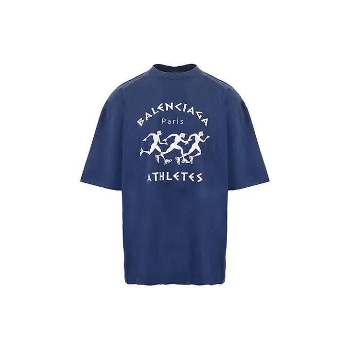Balenciaga Balenciaga Athletic Logo Print Loose T-Shirt Size US M / EU 48-50 / 2 - 2 Thumbnail