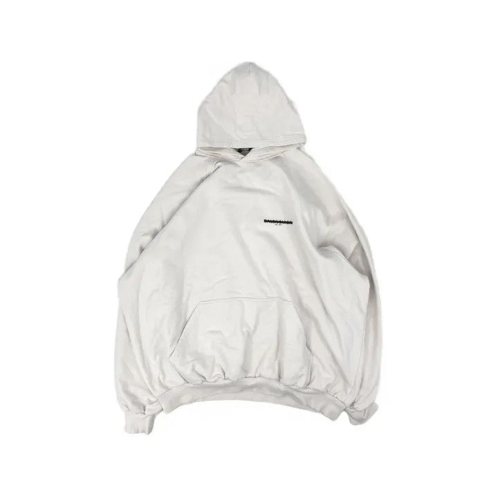 Balenciaga Balenciaga Logo Hoodie for Men in Off-White Size US M / EU 48-50 / 2 - 2 Thumbnail