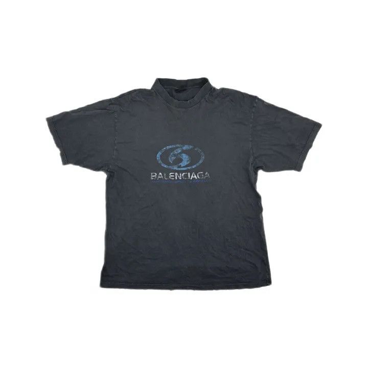 Balenciaga Balenciaga Distressed Logo Graphic Short Sleeve T-Shirt Size US S / EU 44-46 / 1 - 2 Thumbnail