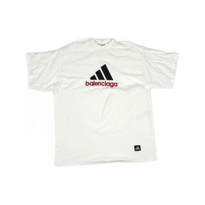 Balenciaga Balenciaga x Adidas Logo Embroidered T-Shirt Size US S / EU 44-46 / 1 - 2 Thumbnail