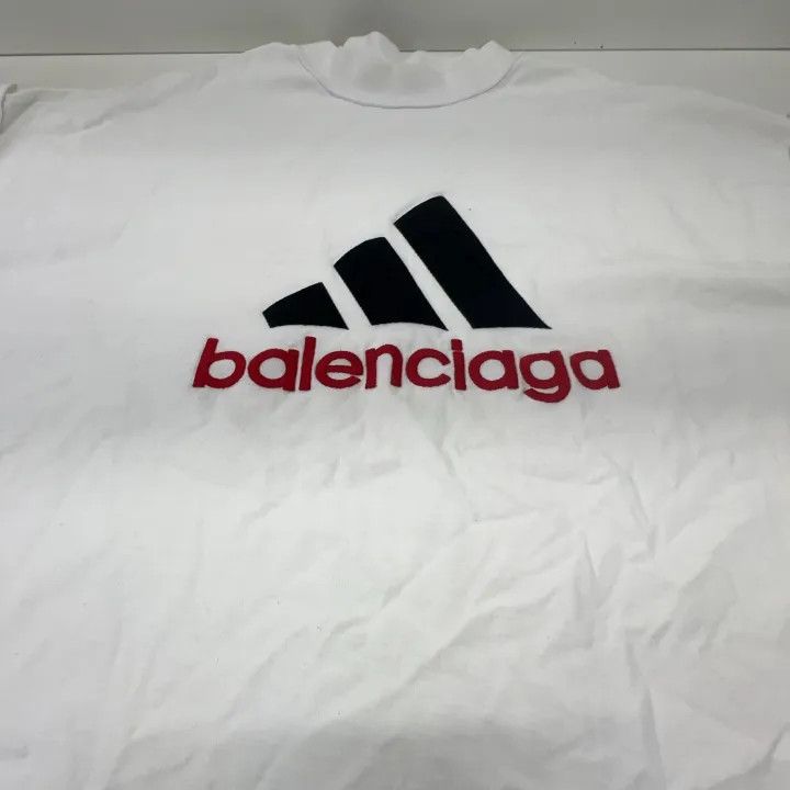 Balenciaga Balenciaga x Adidas Logo Embroidered T-Shirt Size US S / EU 44-46 / 1 - 8 Thumbnail