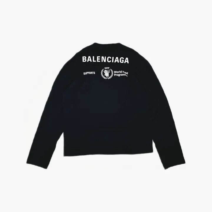 Balenciaga Balenciaga World Food Programme Long Sleeve Sweatshirt Size US L / EU 52-54 / 3 - 3 Thumbnail