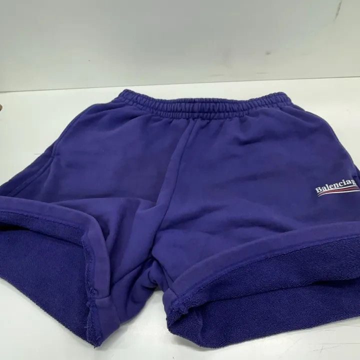 Balenciaga Balenciaga Blue Casual Letter Print Shorts for Men Size US 26 / EU 42 - 8 Thumbnail