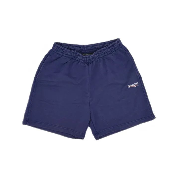 Balenciaga Balenciaga Blue Casual Letter Print Shorts for Men Size US 26 / EU 42 - 2 Thumbnail