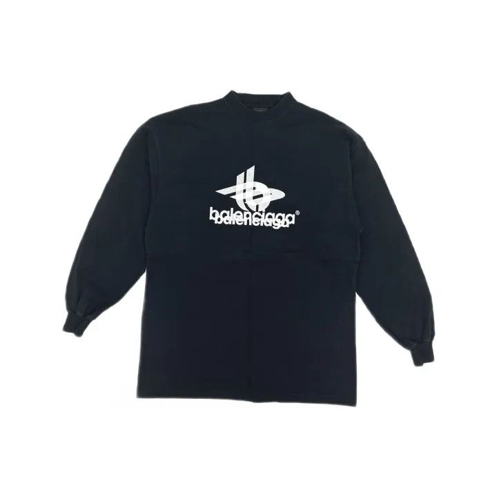 Balenciaga Balenciaga Black Graphic Long Sleeve T-Shirt Size US M / EU 48-50 / 2 - 2 Thumbnail