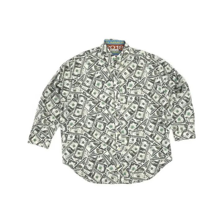 Balenciaga Balenciaga Dollar Print Long Sleeve Shirt Size US S / EU 44-46 / 1 - 2 Thumbnail