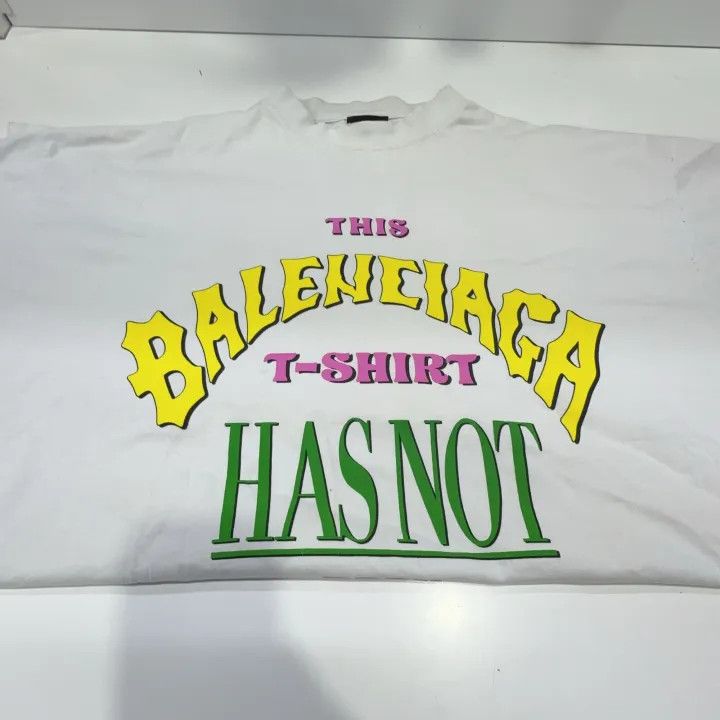 Balenciaga Balenciaga Logo Print Short Sleeve T-Shirt Size US L / EU 52-54 / 3 - 10 Thumbnail